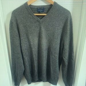 Gray V-Neck Sweater